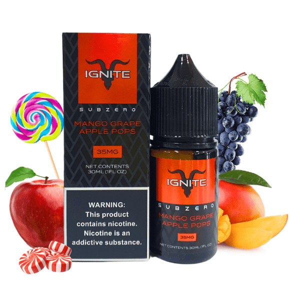 IGNITE SALT SUBZERO - MANGO GRAPE APPLE POPS - 30ml