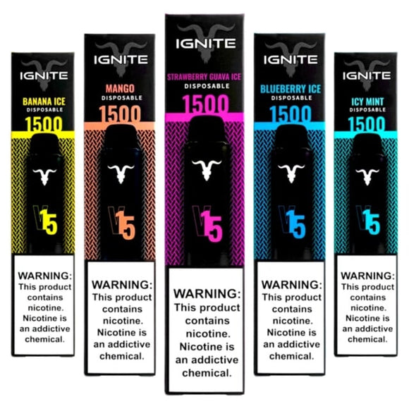 Pod Descartável Ignite V15 - 5% teor - 1500 Puffs